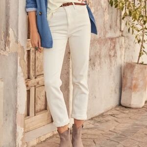 Driftwood Stella Straight Jeans Women's 26 Vintage White Wash Ankle Pants